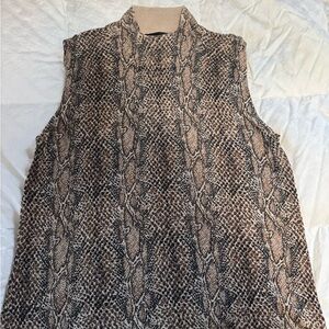 August Silk Snake Pattern Knit Top